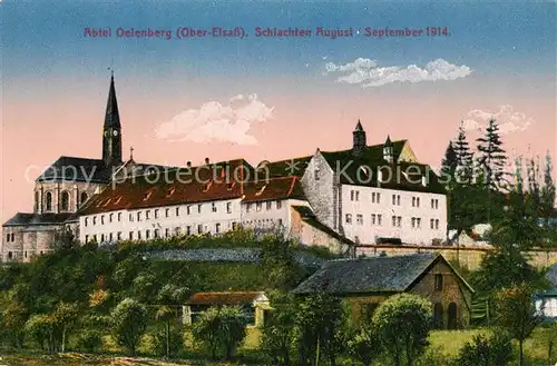AK / Ansichtskarte Oelenberg Elsass Abtei Oelenberg Schlachten 1914 Kat. Reiningue