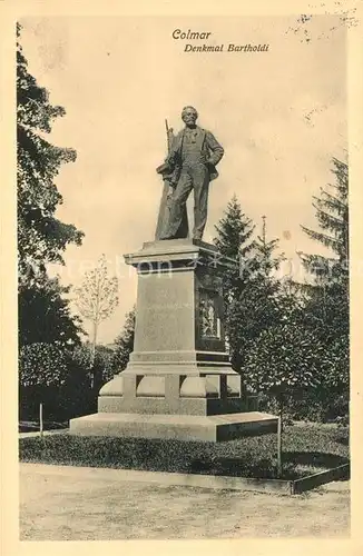 AK / Ansichtskarte Colmar Haut Rhin Elsass Denkmal Bartholdi Kat. Colmar