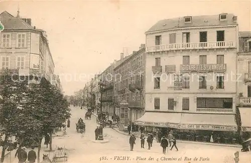 AK / Ansichtskarte Vichy Allier Place de 4 Chemins et Rue de Paris Kat. Vichy