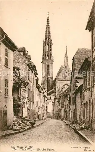 AK / Ansichtskarte Thann Haut Rhin Elsass Rue des Boeufs Eglise Kat. Thann