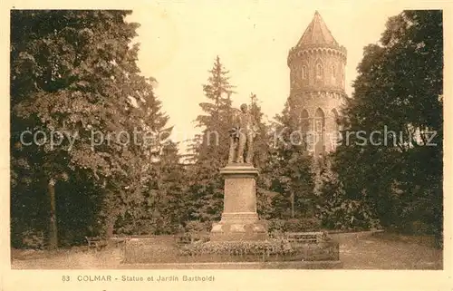 AK / Ansichtskarte Colmar Haut Rhin Elsass Statue et Jardin Bartholdi Kat. Colmar