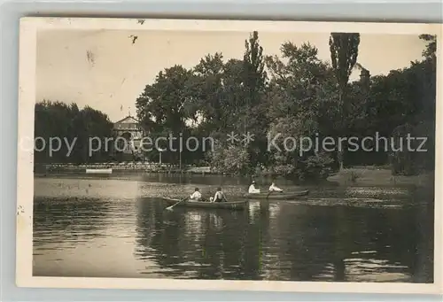 AK / Ansichtskarte Karlsruhe Baden Stadtgartensee und Festhalle