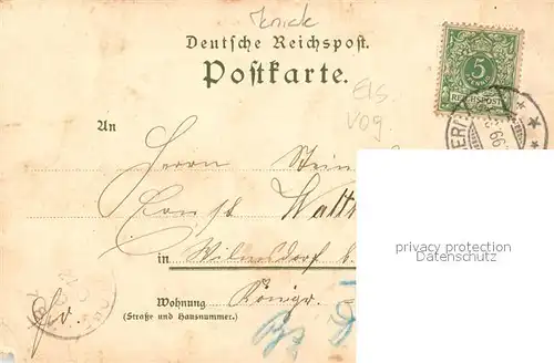 AK / Ansichtskarte Zabern Saverne F. Hoch Kuenstlerkarte Deutsche Reichspost