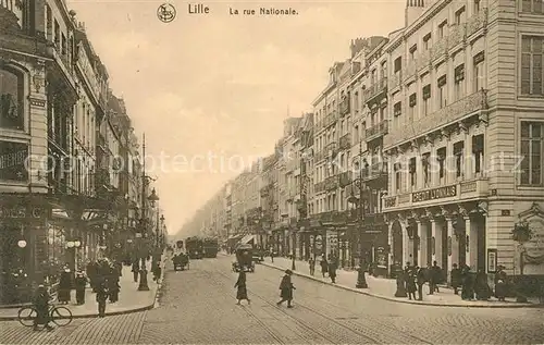 AK / Ansichtskarte Lille Nord Rue Nationale Kat. Lille