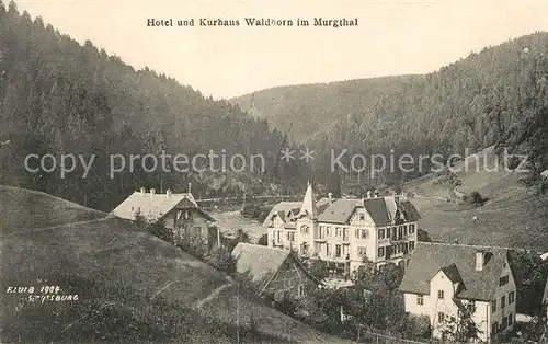 AK / Ansichtskarte Gernsbach Hotel und Kurhaus Waldhorn im Murgtal Schwarzwald Kat. Gernsbach