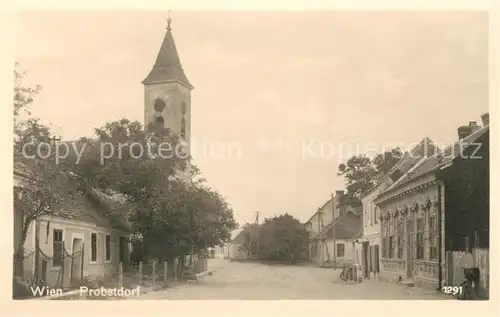 AK / Ansichtskarte Probstdorf Wien Ortsmotiv mit Kirche