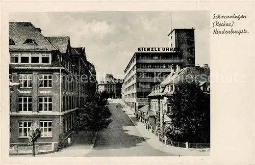 AK / Ansichtskarte Schwenningen Neckar Hindenburgstrasse Kienzle Uhren Kat. Villingen Schwenningen