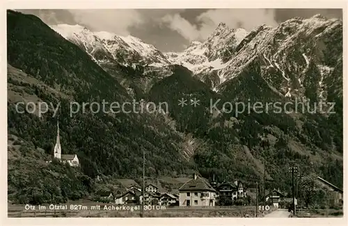 AK / Ansichtskarte oetz Tirol im oetztal mit Acherkogel Kat. Oetz oetztal