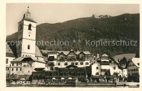 AK / Ansichtskarte St Wolfgang Wolfgangsee mit Hotel Weisses Roessl Kat. St. Wolfgang im Salzkammergut