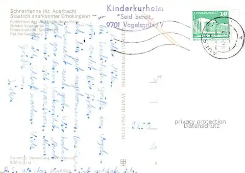 AK / Ansichtskarte Schnarrtanne Ferienheim Netzschkau Vogelsgruen Rat der Gemeinde Kat. Auerbach