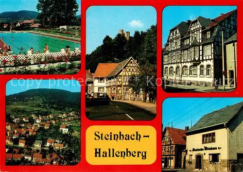 AK / Ansichtskarte Steinbach Hallenberg Schwimmbad Hallenburg Erholungsheim Fortschritt Kat. Steinbach Hallenberg
