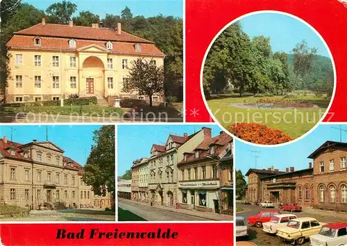 AK / Ansichtskarte Freienwalde Oberschule Bertolt Brecht Kurpark Bahnhof Kat. Bad Freienwalde