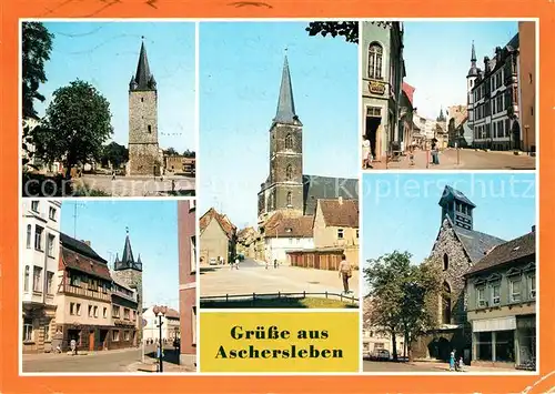 AK / Ansichtskarte Aschersleben Johannesturm Markt Kat. Aschersleben
