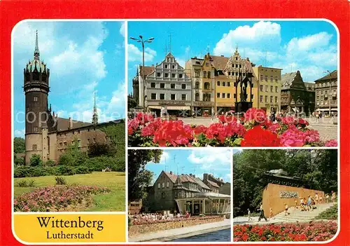 AK / Ansichtskarte Wittenberg Lutherstadt Schlosskirche Marktplatz  Kat. Wittenberg