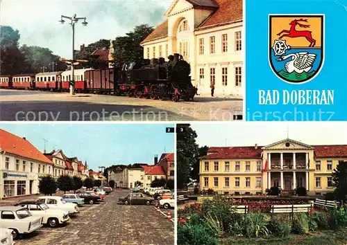 AK / Ansichtskarte Doberan Bad Baederbahn Moorbad Marktplatz Kat. Bad Doberan