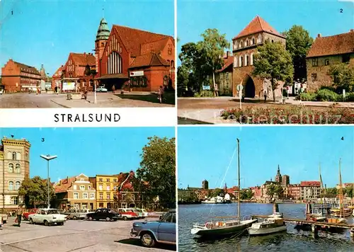 AK / Ansichtskarte Stralsund Mecklenburg Vorpommern Bahnhof Hafen Leninplatz Kat. Stralsund
