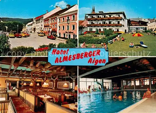 AK / Ansichtskarte Aigen Wels Hotel Almesberger Schwimmbad Kat. Wels Oberoesterreich