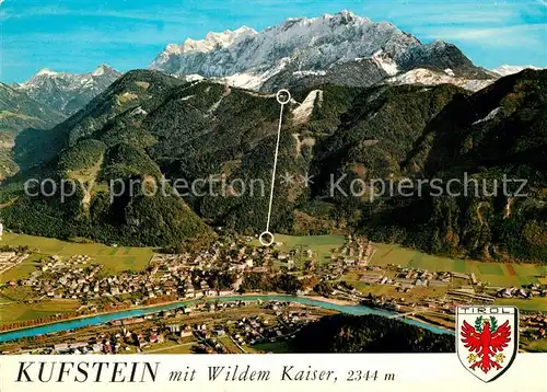 AK / Ansichtskarte Kufstein Tirol Fliegeraufnahme Wildem Kaiser Kat. Kufstein