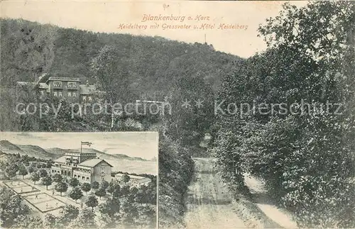 AK / Ansichtskarte Blankenburg Harz Heidelberg mit Grossvater und Hotel Heidelberg Kat. Blankenburg