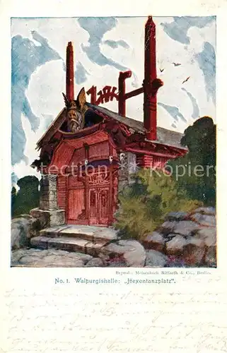 AK / Ansichtskarte Harz Region Walpurgishalle Hexentanzplatz
