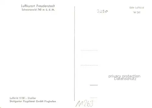 AK / Ansichtskarte Freudenstadt Fliegeraufnahme Kat. Freudenstadt