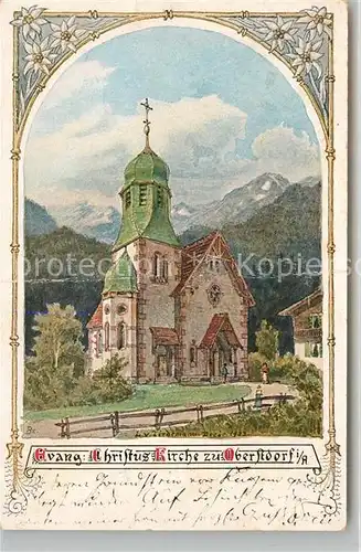 AK / Ansichtskarte Oberstdorf Ev Christus Kirche Kat. Oberstdorf