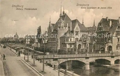 AK / Ansichtskarte Strassburg Elsass Hoehere Toechterschule Kat. Strasbourg