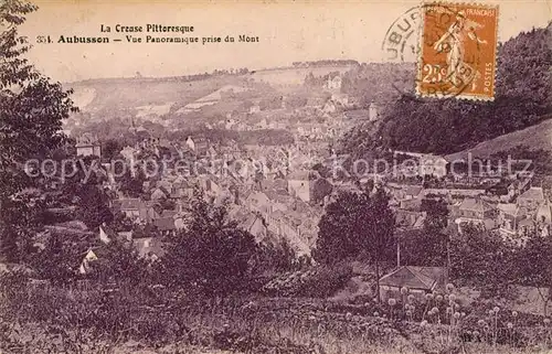 AK / Ansichtskarte Aubusson Creuse Vue panoramique prise du Mont Kat. Aubusson