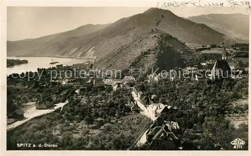 AK / Ansichtskarte Spitz Donau Panorama Kat. Spitz Wachau Donau