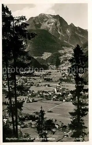 AK / Ansichtskarte Mayrhofen Zillertal mit Gruenberg Kat. Mayrhofen