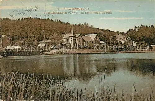 AK / Ansichtskarte Bagnoles de l Orne Bords du Lac Hotel de Paris Kat. Bagnoles de l Orne