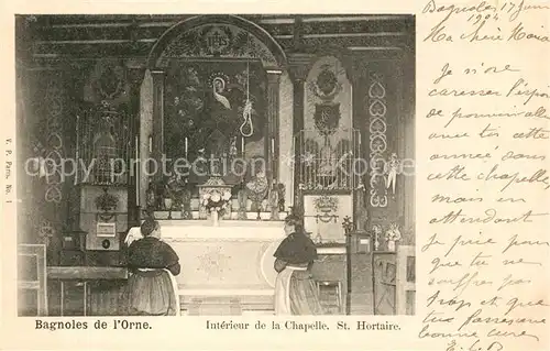 AK / Ansichtskarte Bagnoles de l Orne Interieur de la Chapelle Saint Hortaire Kat. Bagnoles de l Orne