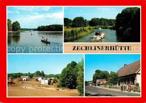 AK / Ansichtskarte Zechlinerhuette Schlabornsee Zootzenkanal CampingplatzBerner Land Gedenkstaette Kat. Rheinsberg