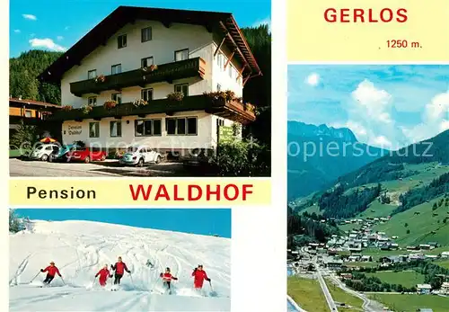 AK / Ansichtskarte Gerlos Pension Waldhof Panorama Skipiste Kat. Gerlos