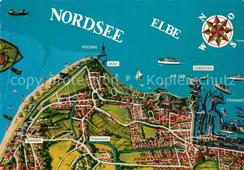 AK / Ansichtskarte Nordsee Region Panoramakarte