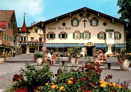 AK / Ansichtskarte Oberammergau Hotel Alte Post Dorfplatz Kat. Oberammergau