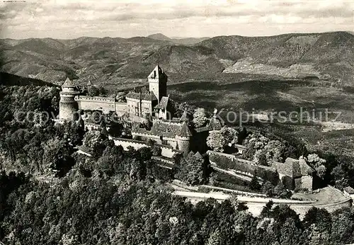 AK / Ansichtskarte Haut Koenigsbourg Hohkoenigsburg Fliegeraufnahme Schloss Kat. Orschwiller