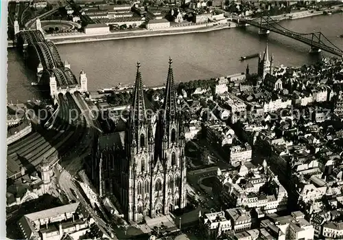 AK / Ansichtskarte Koeln Rhein Fliegeraufnahme Dom Kat. Koeln