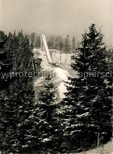 AK / Ansichtskarte Klingenthal Vogtland Grosse Aschberg Schanze Winter Kat. Klingenthal Sachsen