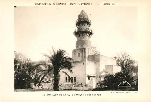 AK / Ansichtskarte Exposition Coloniale Internationale Paris 1931 Pavillon Cote Francaise des Somalis  Kat. Expositions
