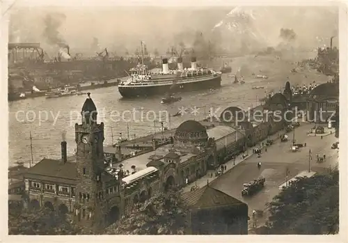 AK / Ansichtskarte Schiffe Ships Navires Cap Arcona Hamburg St. Pauli Landungsbruecken 