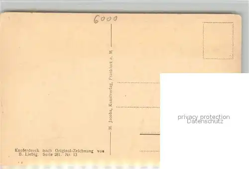 AK / Ansichtskarte Kuenstlerkarte B. Liebig Frankfurt am Main Im Rebstock Kat. Kuenstlerkarte