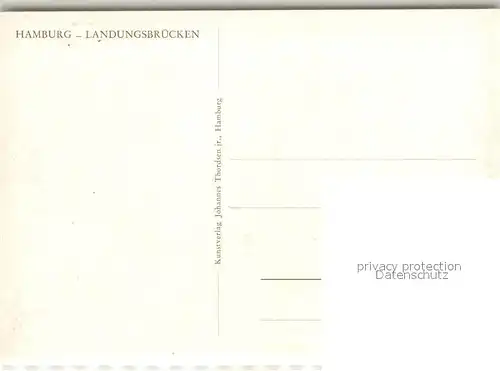 AK / Ansichtskarte Strassenbahn Hamburg Landungsbruecken  Kat. Strassenbahn