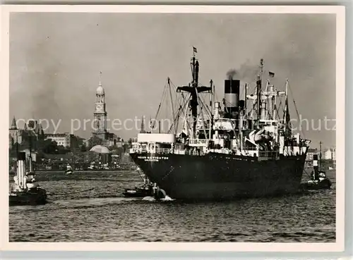 AK / Ansichtskarte Schiffe Ships Navires Indian Navigator Calcutta Hamburg Hafen 