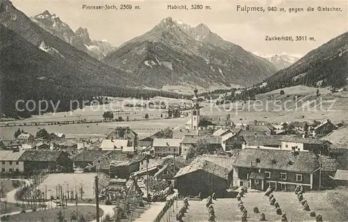 AK / Ansichtskarte Fulpmes Tirol Panorama mit Habicht und Zuckerhuetl Kat. Fulpmes