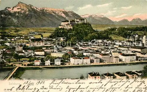 AK / Ansichtskarte Salzburg Oesterreich Panorama mit Festung Kat. Salzburg