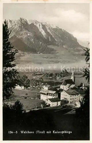 AK / Ansichtskarte Walchsee Tirol mit Kaisergebirge Kat. Walchsee