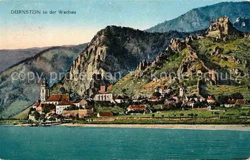 AK / Ansichtskarte Duernstein Wachau Teilansicht Wallfahrtskirche Kat. Duernstein