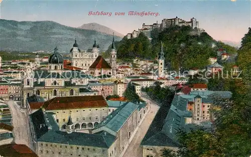 AK / Ansichtskarte Salzburg Oesterreich Blick vom Moenchsberg mit Festung Hohenstaufen Kat. Salzburg