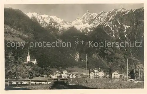 AK / Ansichtskarte oetz Tirol im oetztal mit Acherkogel Kat. Oetz oetztal